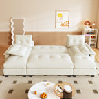 104.7" U-Shaped Sleeper Sofa with Pull Out Bed