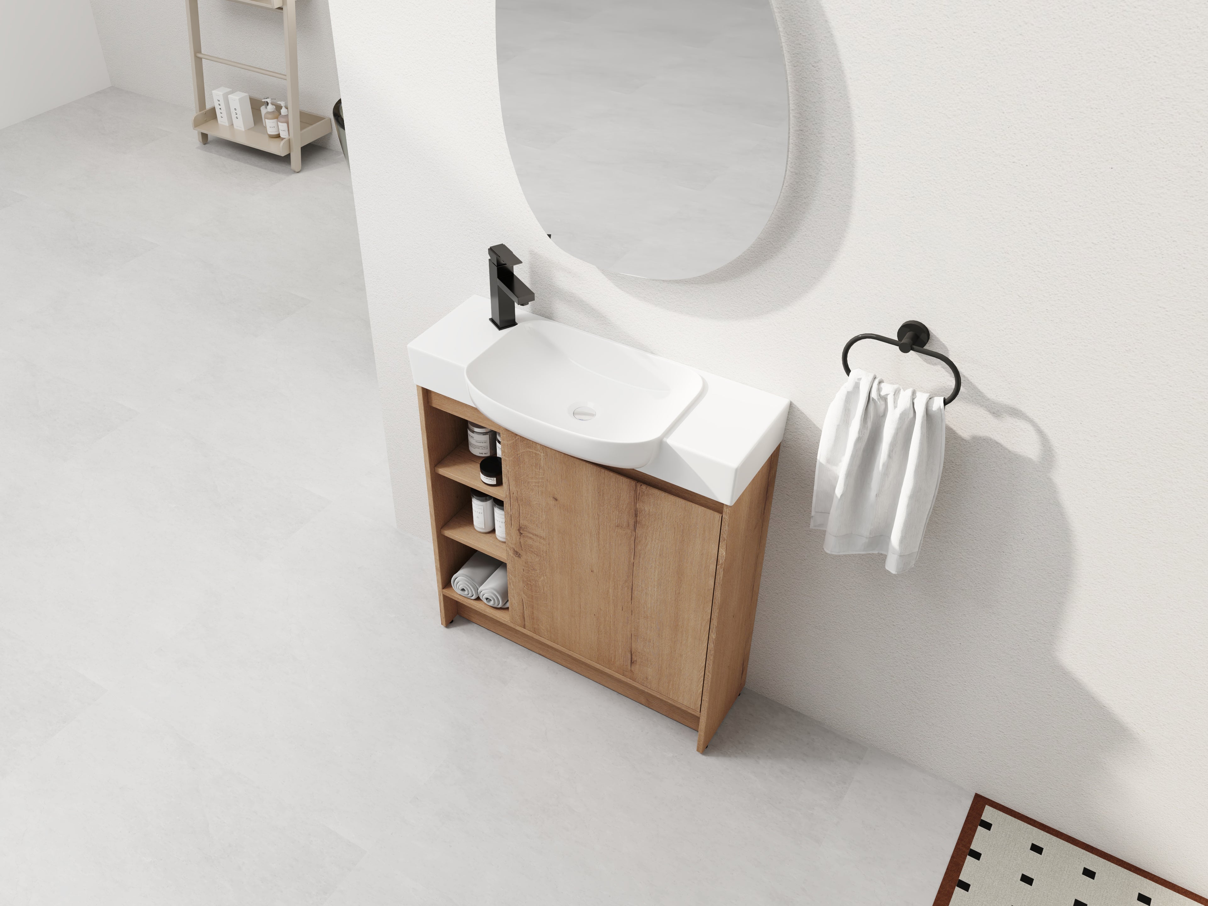 30'' Freestanding Bathroom Vanity with Ceramic Sink