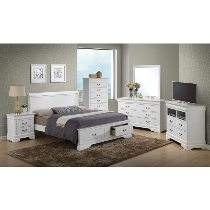 Charming Traditional King Storage Bed