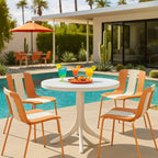 Summer 4-Pack Modern Striped Color Block Chairs