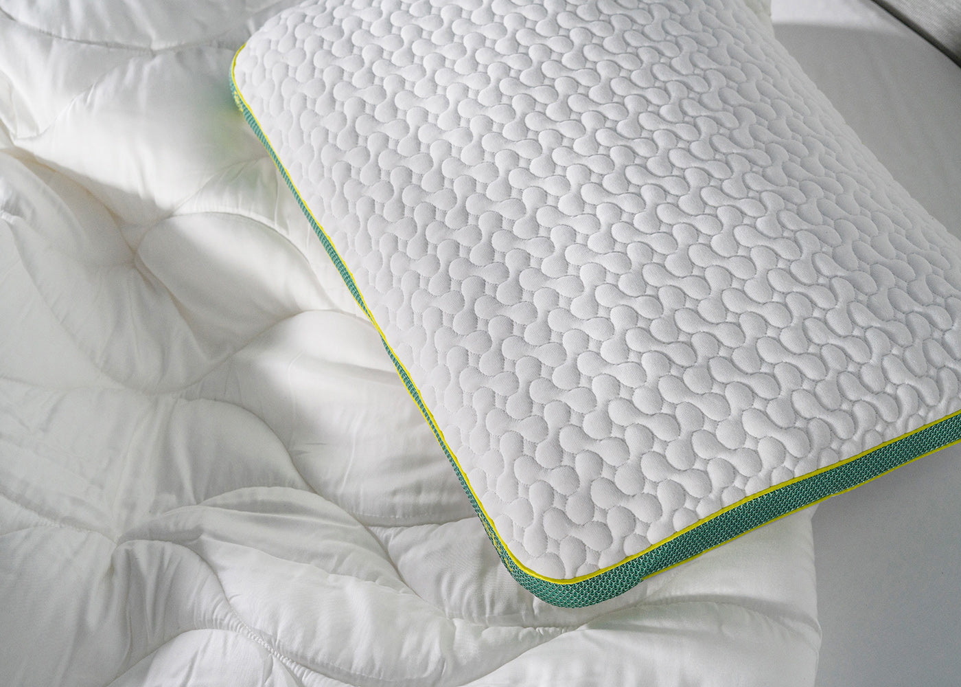 BedGear Astro Youth Rectangle Pillow with Pillowcase, White