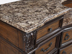Marble Top 11 Drawers Dresser