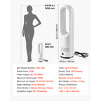 Bladeless Tower Fan with 80° Oscillation and Remote Control