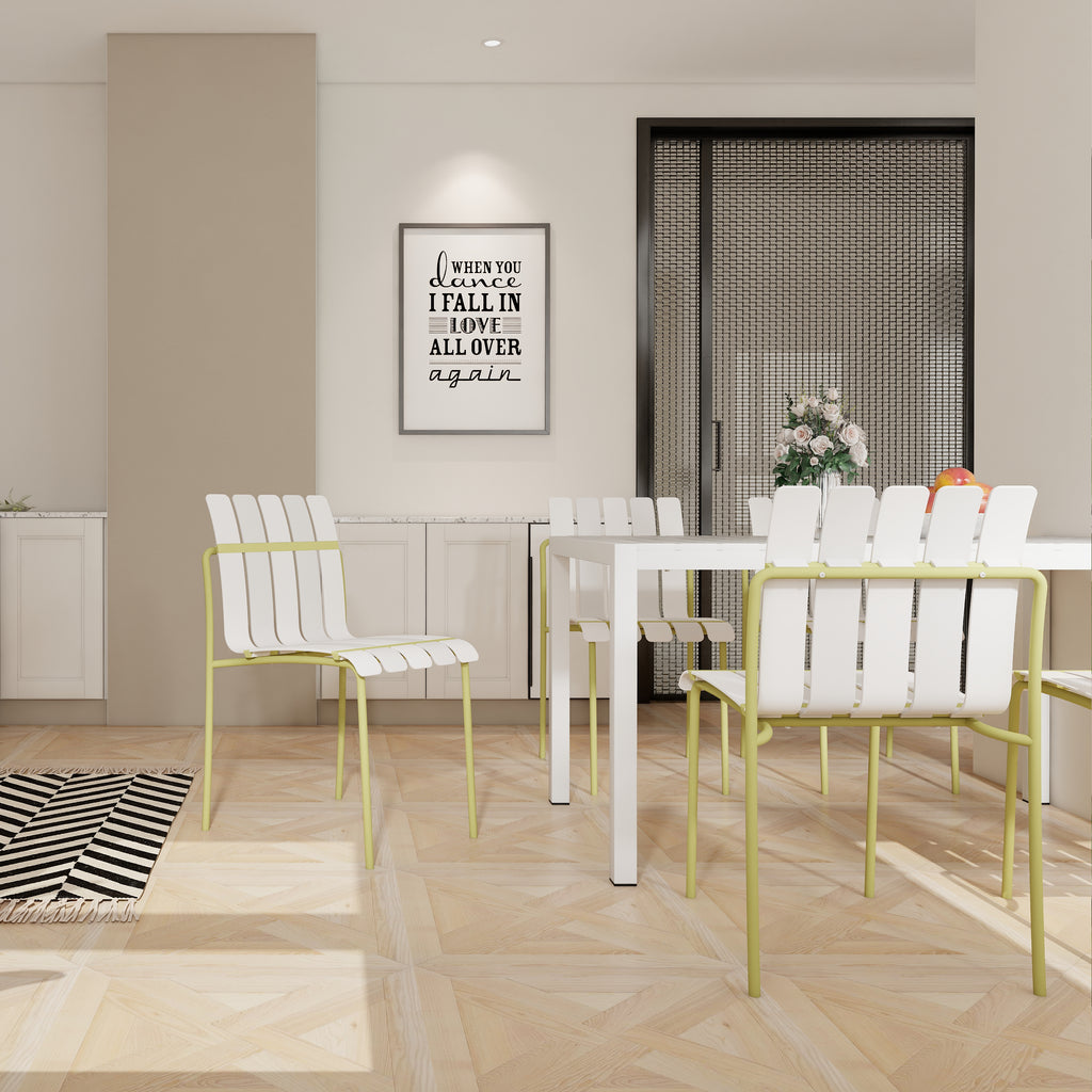 Summer 4-Pack Modern Striped Color Block Chairs