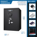 Large Digital Keypad Safe - 1.45 Cubic Ft