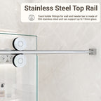 Frameless Single Sliding Shower Door – 5/16" Clear Tempered Glass