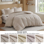 3-Piece Full Woven Striped Duvet Set