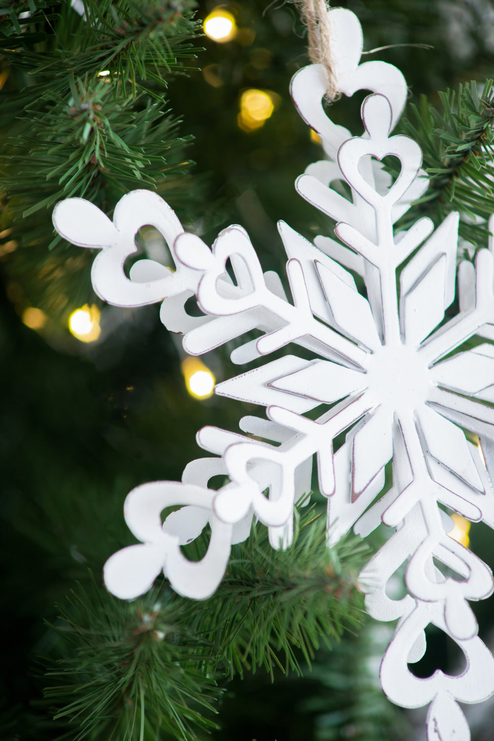Iron Snowflake Hanger - Set of 6 Holiday Ornaments
