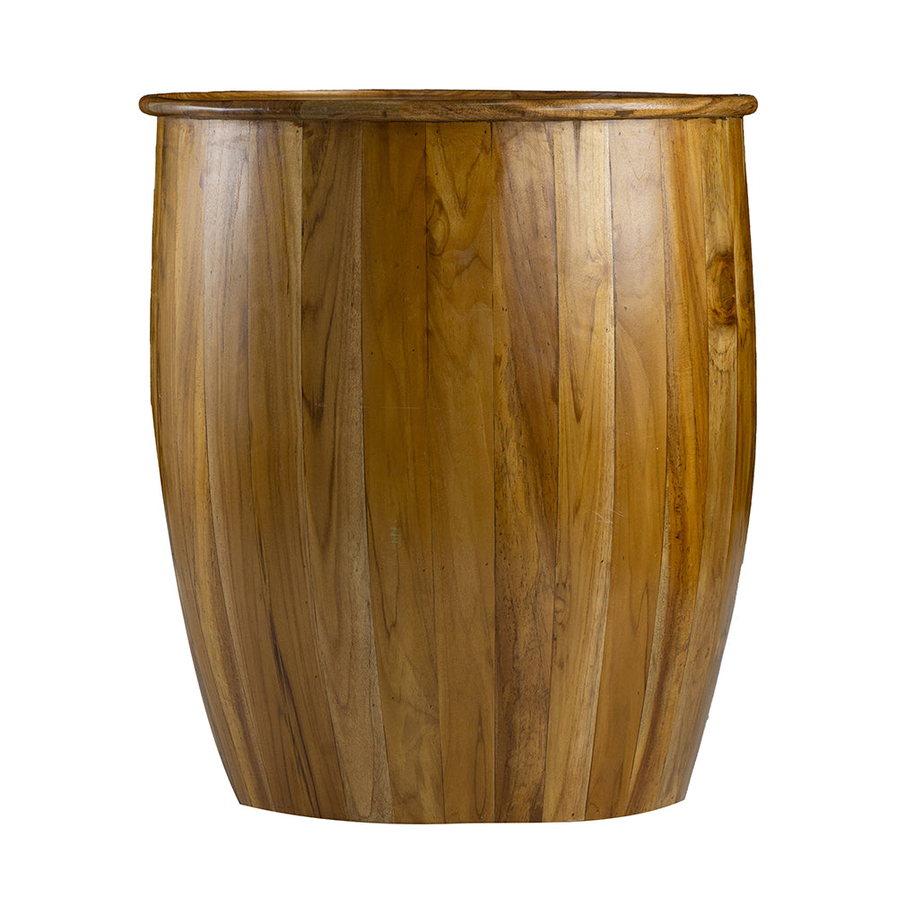 22x22x25" Drum Side Table With Tray Style Top