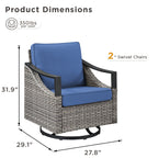 Outdoor Swivel Rocking Glider Chairs Set of 2