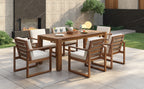 TREXM Patio Table and Chairs Set, Outdoor Dining Set for 6