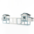 Large Wooden Chicken Coop with Double Nesting Boxes