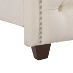Marcella Upholstered Shelter Headboard Bed Set, Queen, Sky Neutral