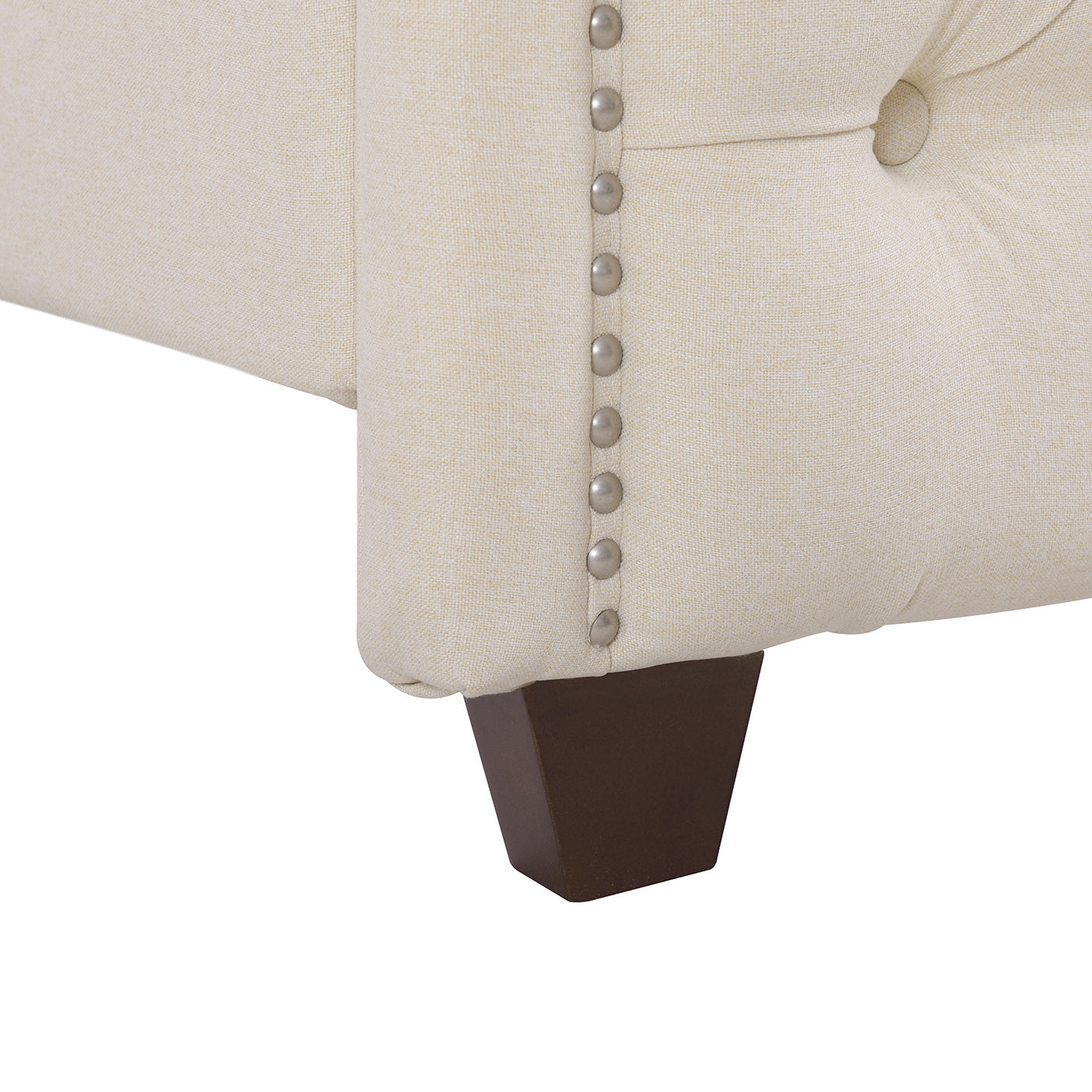 Marcella Upholstered Shelter Headboard Bed Set, Queen, Sky Neutral