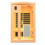 Low EMF Hemlock Wood Far-Infrared Indoor Two Person Sauna Room