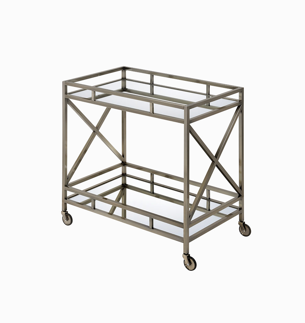 Kristensen Mirrored & Antique Kitchen Cart