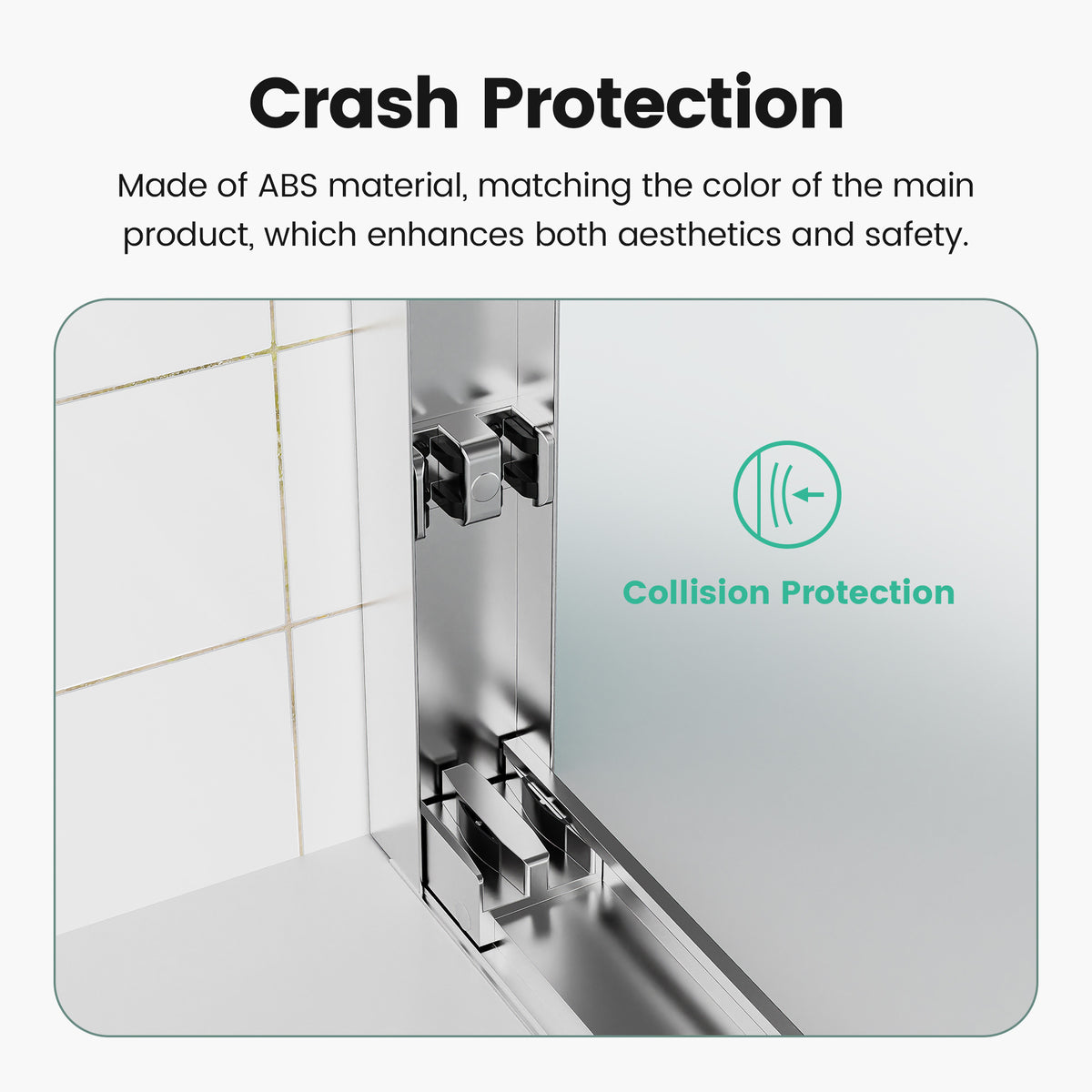 44"-48"W x 72"H Semi-Frameless Double Sliding Shower Door