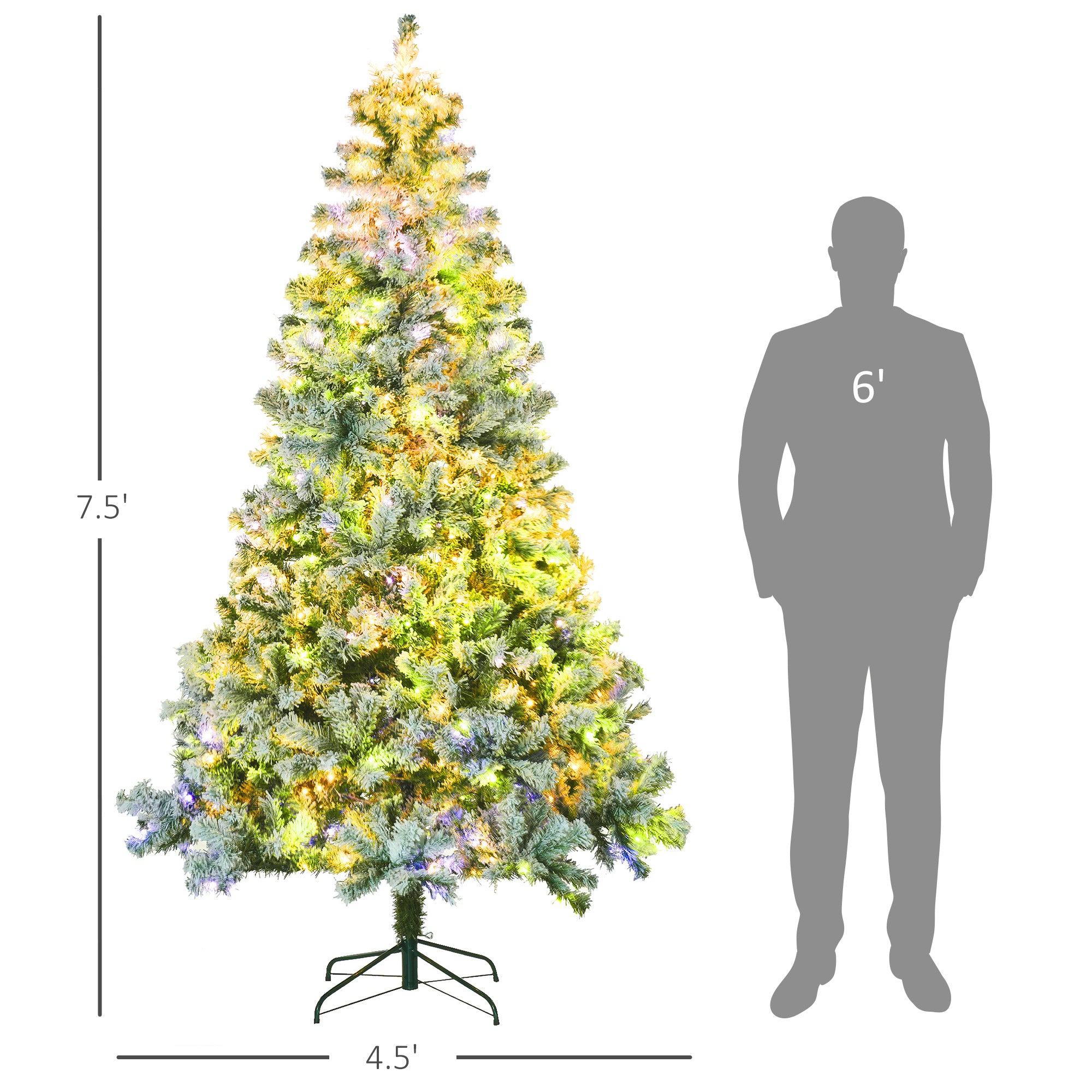 Artificial Snow Christmas Tree with Frosted Branches