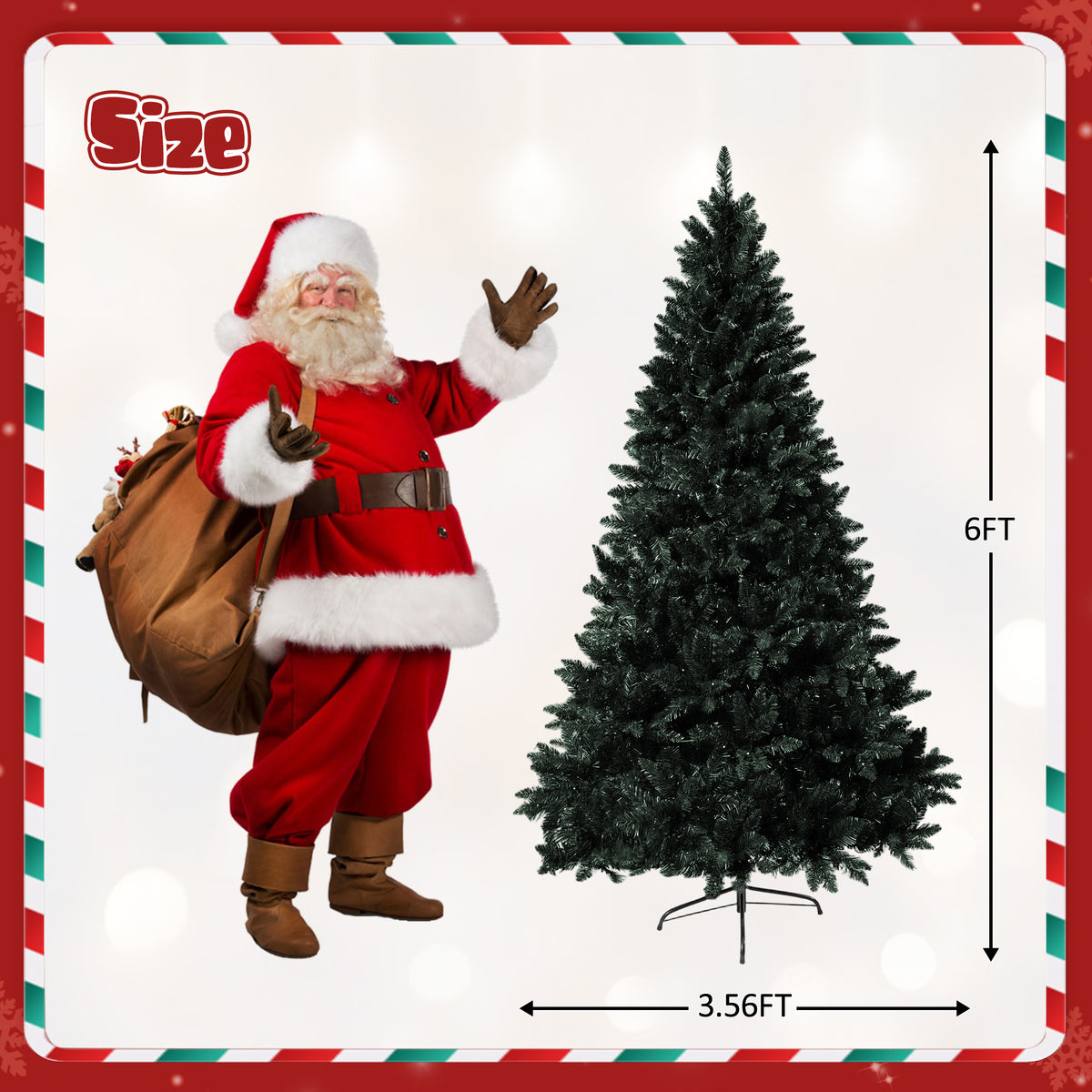 6FT Pre-Lit Christmas Tree