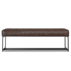Penelope Leather Ottoman Bench