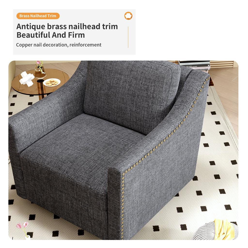 360 Degree Swivel Armchair Cotton