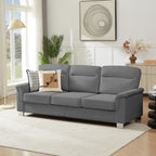 82" Modern Compressed Snowfleece Fabric 3-Seater Sofa