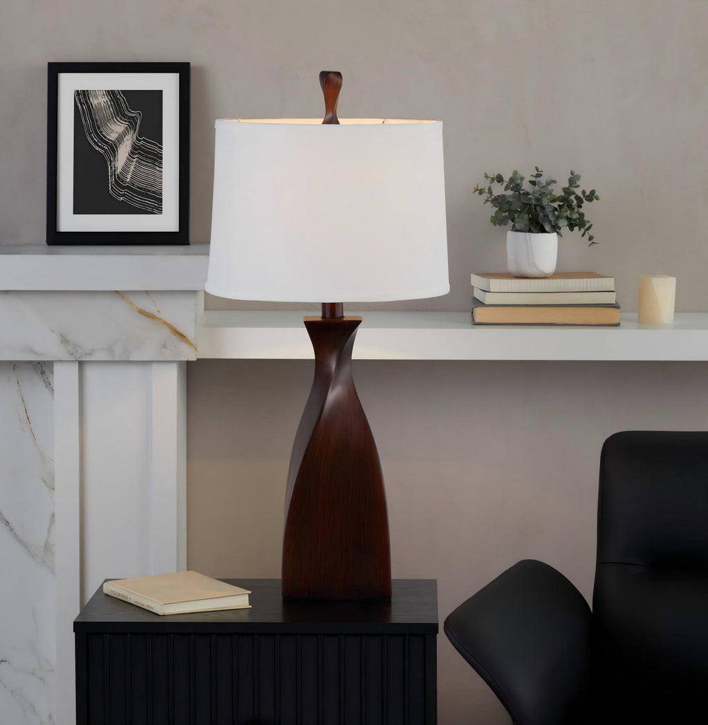 30" Contemporary Polyresin Table Lamp