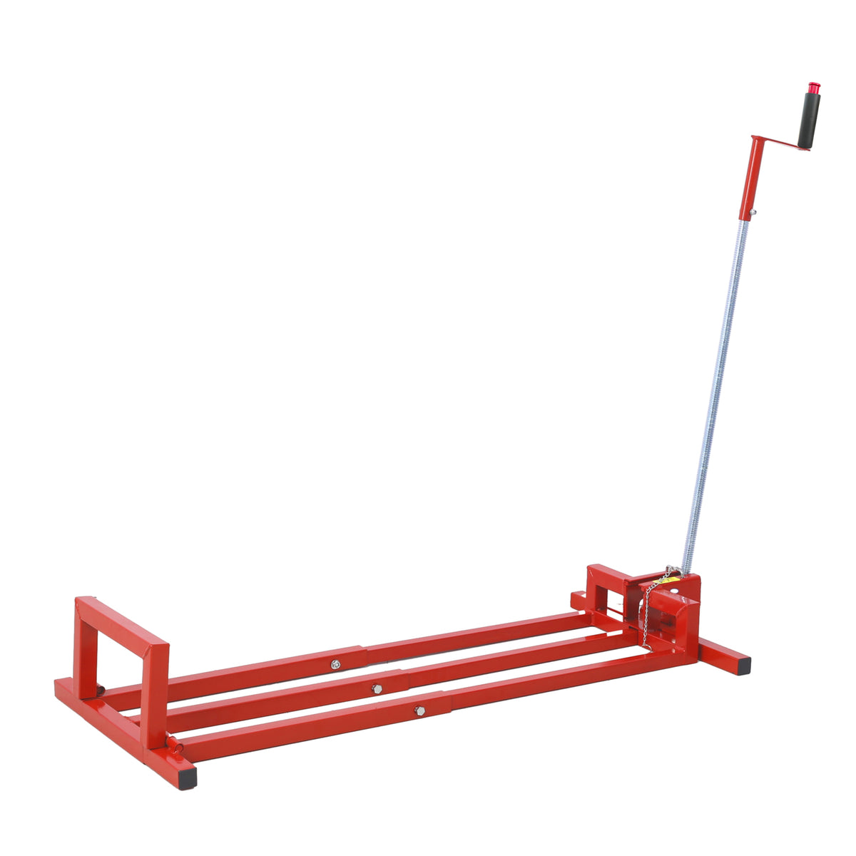 Heavy Duty Steel Riding Mower Lift, 880 Lbs Capacity, Telescopic, Red
