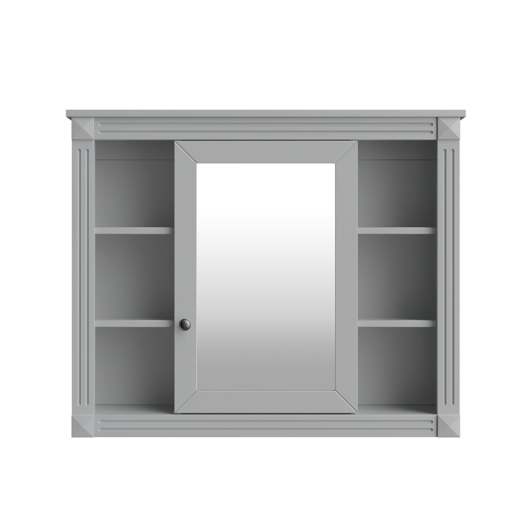 36" Bathroom Vanity with Top Sink, Mirror Cabinet