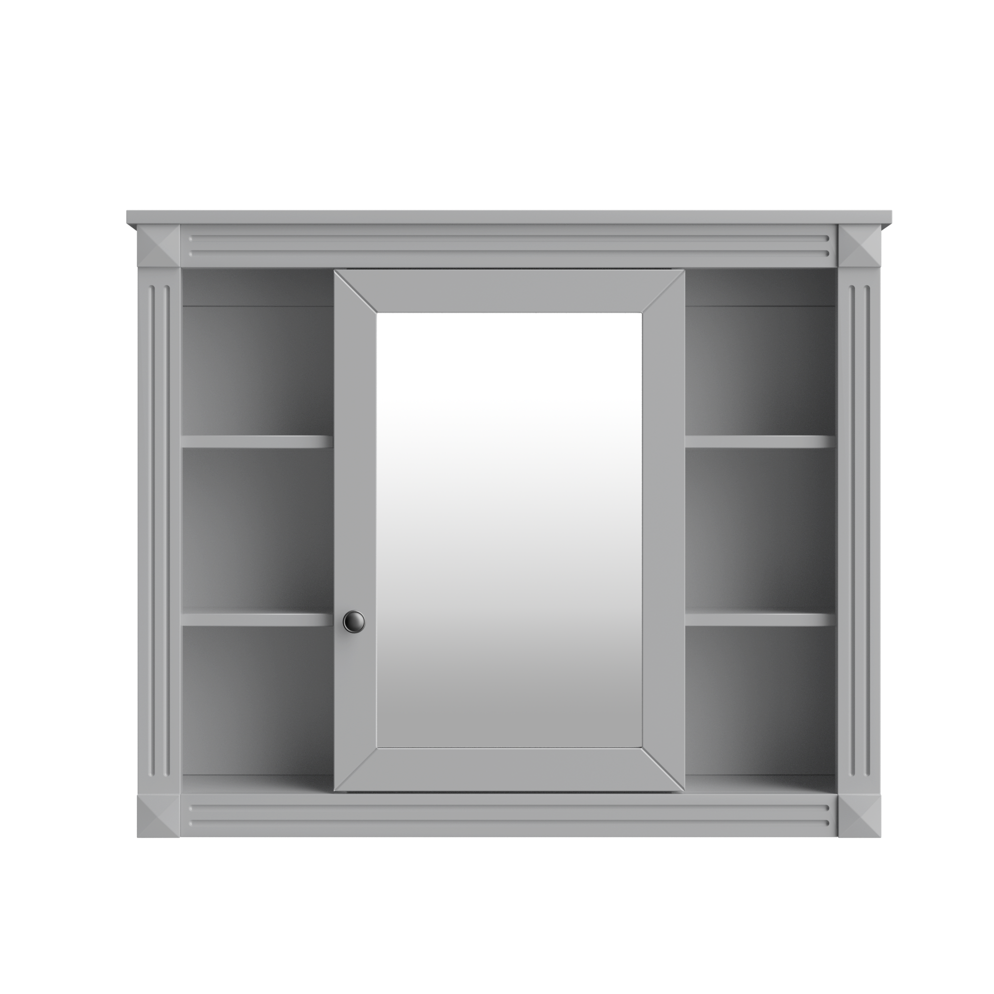 36" Bathroom Vanity with Top Sink, Mirror Cabinet