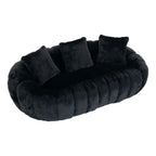 Floral-Shaped Ultra-Soft Faux Fur Sofa
