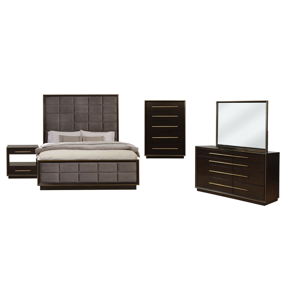 Prescott Peppercorn 5-Piece California King Bedroom Set