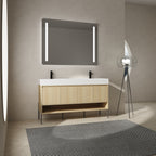 60" Bathroom Vanity Combo with Double Resin Sink