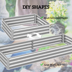Outsunny 95" Galvanized Raised Garden Bed