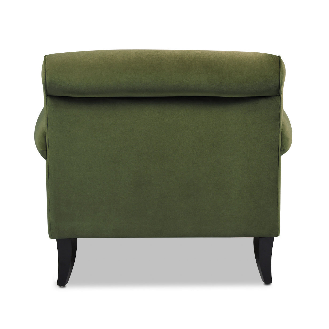 Alana 38" Lawson Accent Arm Chair Metal Casters, Olive Green Performance Velvet