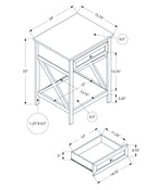Accent Table – 2-Tier Side Table with Storage Drawer
