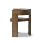 Soren Solid Reclaimed Elm Sculptural Accent Curved Dining Chair