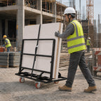 Folding Drywall Cart, 2200 LBS Utility Dolly with Swivel Casters