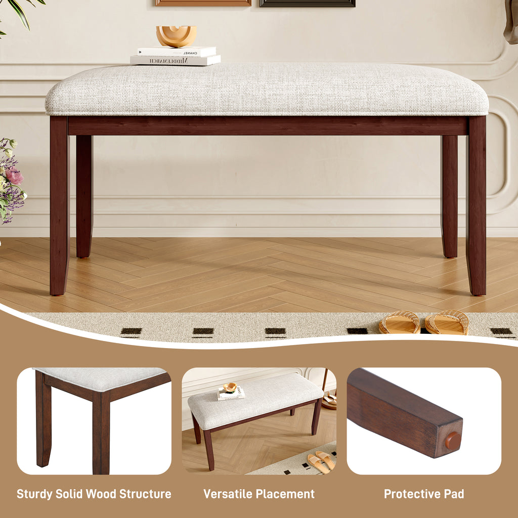 Upholstered Bench for Bedroom End of Bed & Entryway