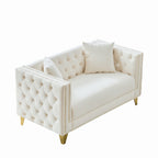 58" Chesterfield Velvet Sofa - Elegant 2 Seater Couch