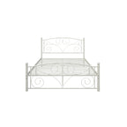 Unique Flower Sturdy Metal Bed Frame with Headboard and Footboard