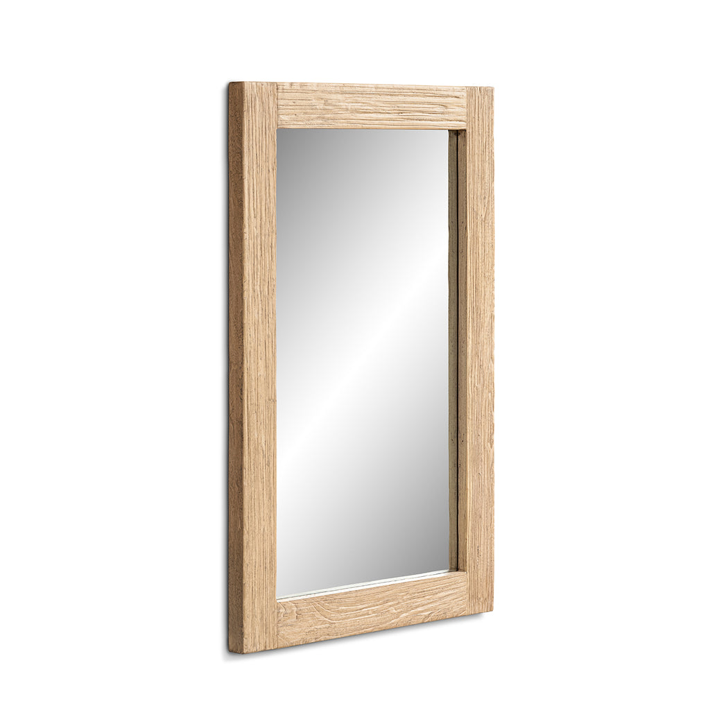 Langford 47" Solid Reclaimed Elm Wall Mirror, Heritage Light