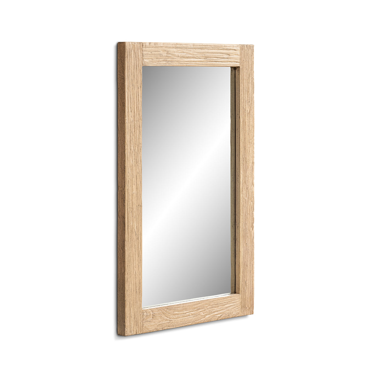 Langford 47" Solid Reclaimed Elm Wall Mirror, Heritage Light