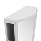 23.62" Modern Arched Glass Double-Door Wardrobe