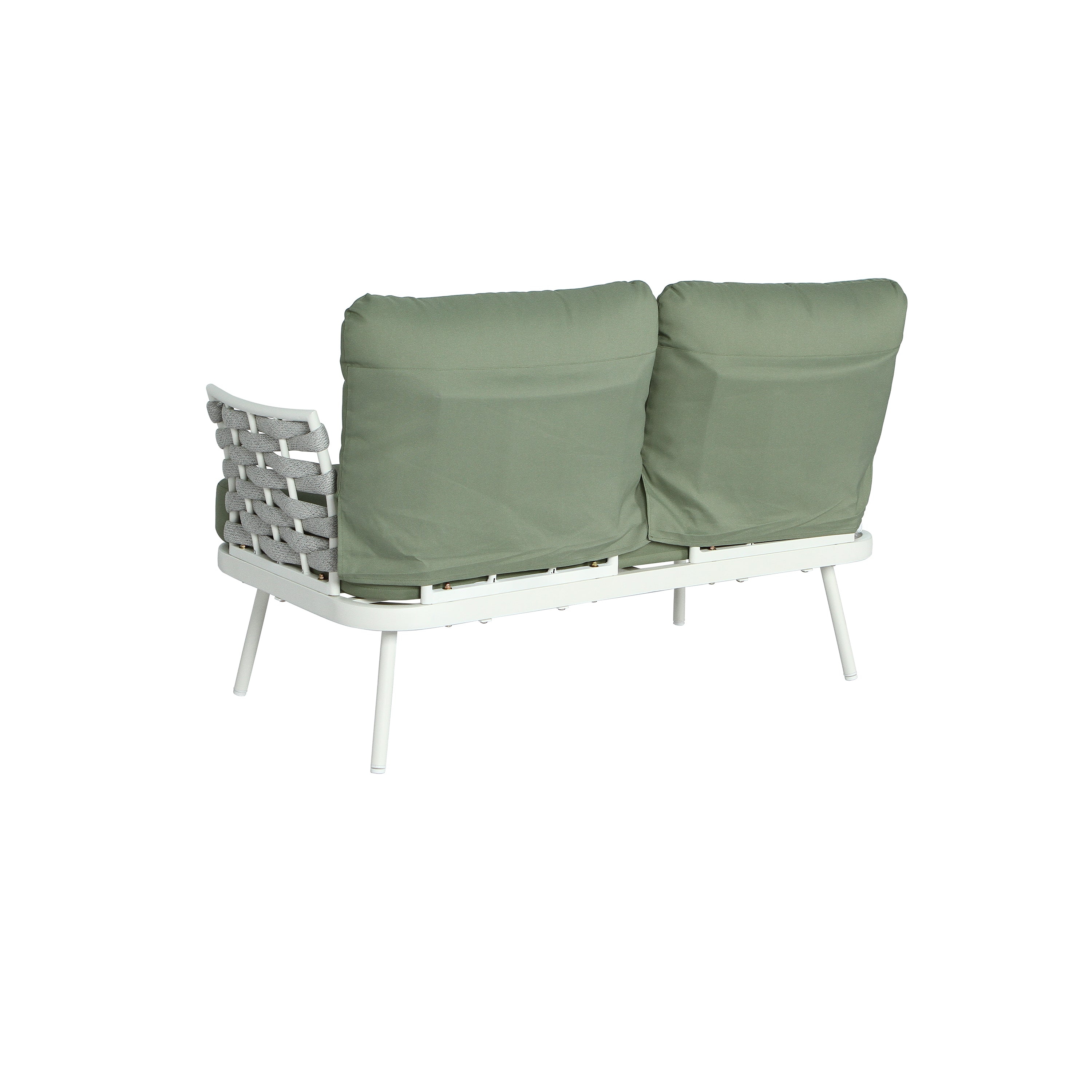 Mariano Steel 4-Pieces Conversation Set - Off White & Green