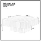 2PCS Set Modern Handcraft Drum Coffee Table