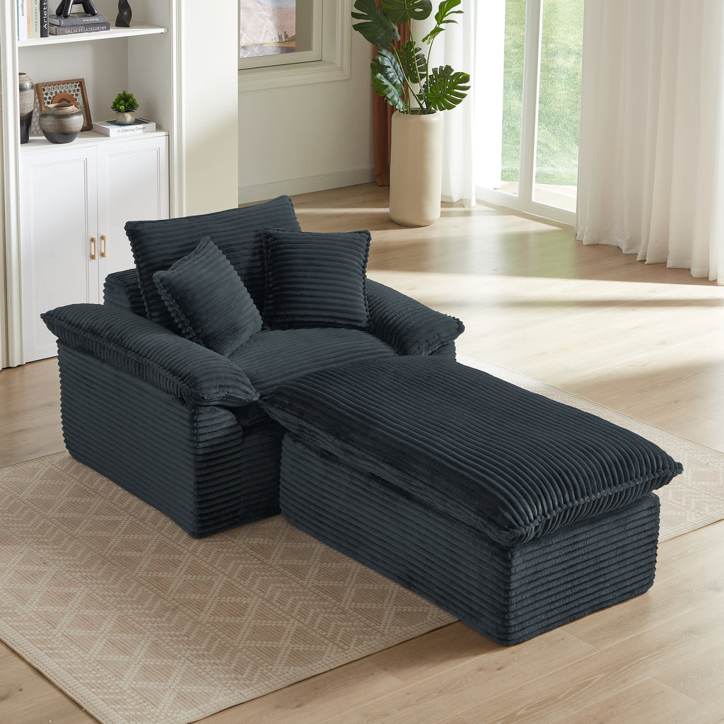 51.97 Inch Modern Comfortable Cushioned Compression Single Seat Sofa
