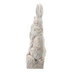 Large Magnesium Sitting Rabbit Figurine with Antique Finish