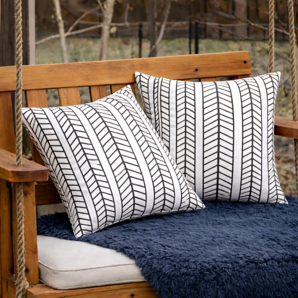 2 Pack Outdoor Lumbar Pillow Covers