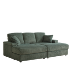 84-Inch Corduroy 3-Seater Sofa